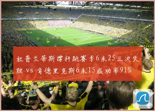 杜普兰蒂斯撑杆跳赛季6米25三次失败 vs 肯德里克斯6米15成功率91%,稳定性成关键分水岭